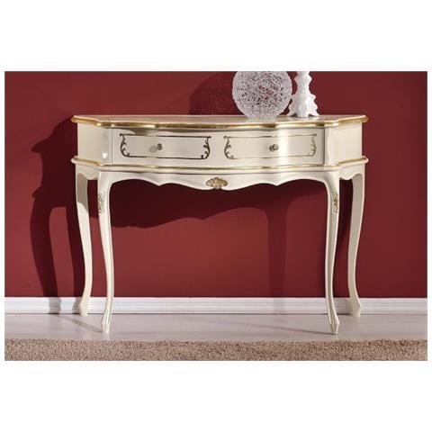 Consolle TOMI Bianca Con Cassetto - 90x30x80 Cm, Legno, Design Moderno Per Ingresso, Soggiorno O Camera