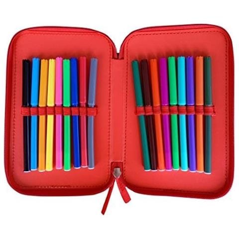 Astuccio Topolino Mickey Mouse Disney 3 Zip 20x13x6.5cm Scomparto Accessoriato Scuola - Foto 4