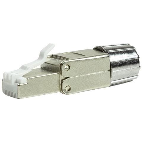 MP0080 - CAT. 8.1 RJ45 Stecker Cavo di Collegamento Grigio, Acciaio Inossidabile - Foto 1