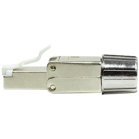 MP0080 - CAT. 8.1 RJ45 Stecker Cavo di Collegamento Grigio, Acciaio Inossidabile - Foto 2