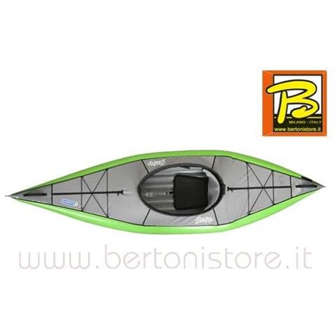 Canoa Gonfiabile Swing 1 Verde Con Pinna 043910-g (1c/11c) + Pagaia Touring-2 Div. In 2 Parti + Pompa - Foto 1