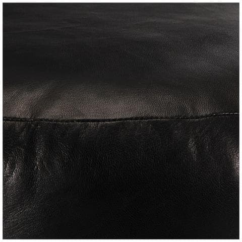 Pouf Nero 60x30 Cm In Vera Pelle Di Capra - Foto 2