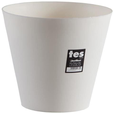 Vaso Cono Cono Plastificato - 22 Cm - Bianco - Foto 1