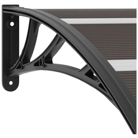 Pensilina per Porta Nera 200x75 cm in PC - Foto 7