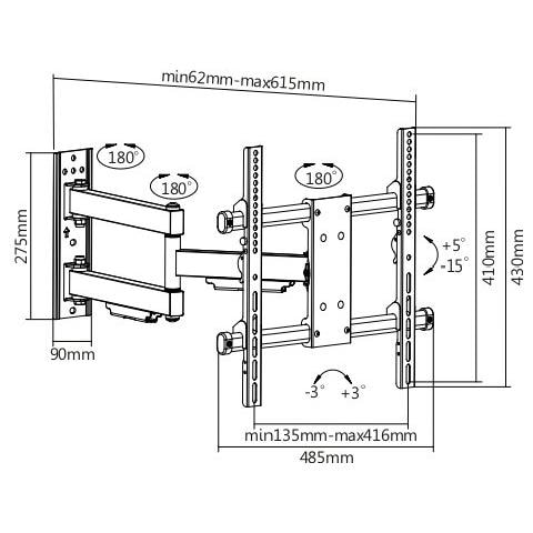 Supp. Orient. TV SP754 <65" 400x400 - Foto 1