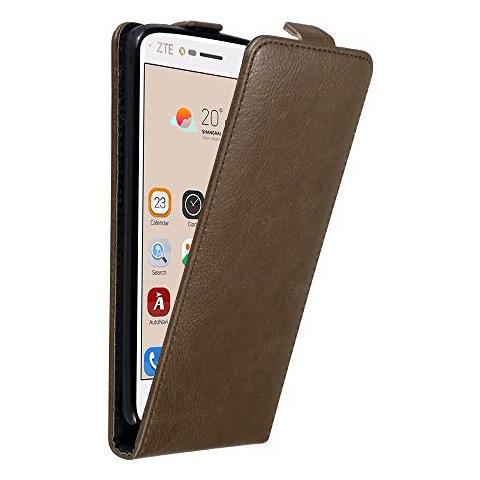 Custodia Compatibile Con Zte Blade V8 In Bruno Caffè - Coperchio Protettivo In Design Flip Con Chiusura Magnetica - Foto 1