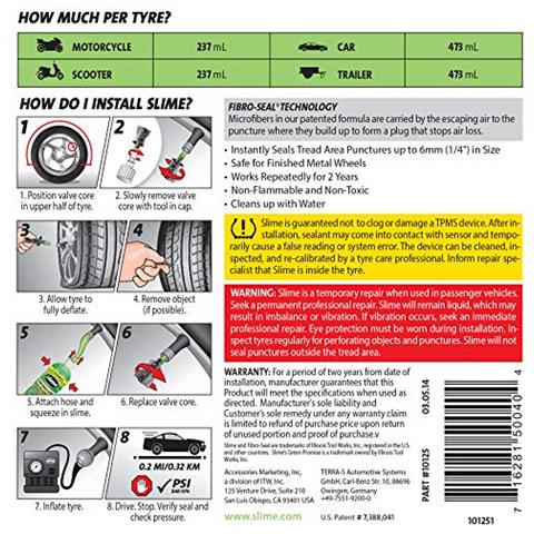 10125 Sigillante Pneumatico Antiforatura, Ricarica Per Kit Di Riparazione Intelligente, Per Auto, Non Tossico, Ecologico, Flacone Da 473 Ml - Foto 3