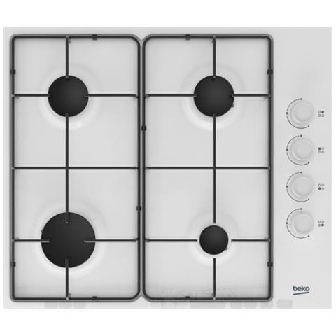 Piano Cottura HIGG 64123 SW a Gas 4 Fuochi Gas Colore Bianco - Foto 1