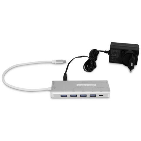 Usb-c Hub, 7 Port Usb-a (4) & Usb-c (3) Hub, Charging Function (bc1.2), External Power Supply (36w), Space Gray - Foto 3