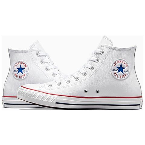 Scarpe Chuck Taylor All Star Leather Taglia 44 Codice 132169c Bianco - Foto 13