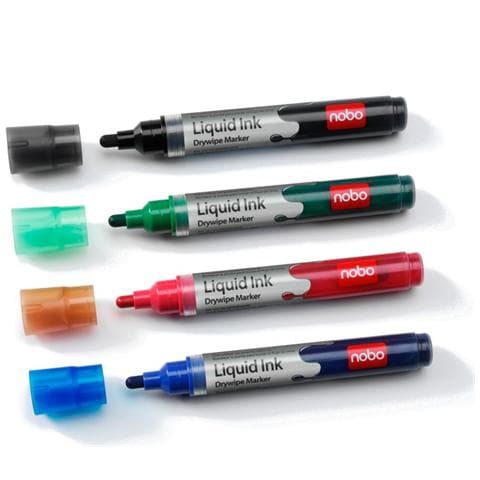 Nobo Pennarelli cancellabili a secco Liquid Ink assortiti (6)  - Foto 1