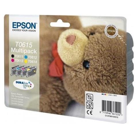 Multipack T0615 Teddybear Cartuccia Ink Originale Nero / Ciano / Magenta / Giallo per Stylus DX4850 / DX4800 / D88+  - Foto 2