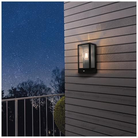 Applique Moderna Da Esterno Alamonte 1 Luce Acciaio Nero - Foto 1