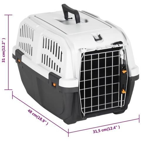 Trasportino Animali Porta Metallo 48x31,5x31cm Polipropilene - Foto 7