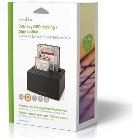 HDDUDB3210BK docking station per unità di archiviazione USB 3.2 Gen 1 (3.1 Gen 1) Type-A Nero - Foto 2