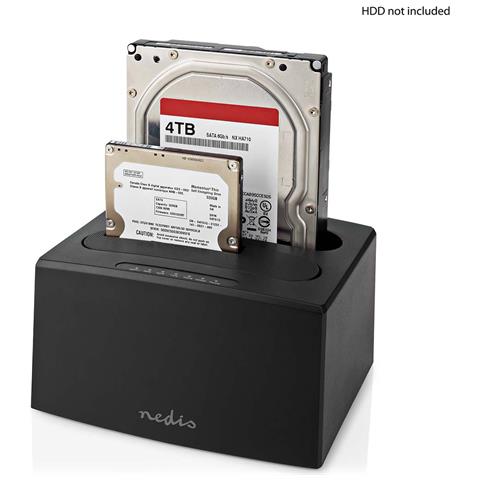 HDDUDB3210BK docking station per unità di archiviazione USB 3.2 Gen 1 (3.1 Gen 1) Type-A Nero - Foto 1