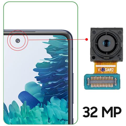 Fotocamera Avanti Originale Per Samsung S20 Fe Sensore Selfie 32mp, Nero - Foto 2