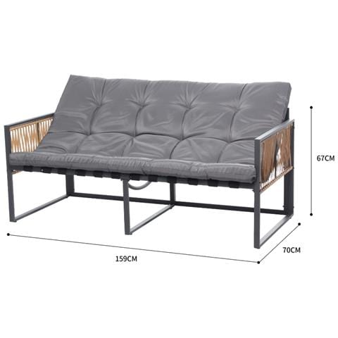 Turini Conjunto De Muebles De Jardín Con Mesa De 5 Plazas - Foto 2