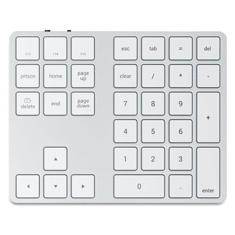 Tastierino Numerico Wireless Modello Slim Con Tasti Scorciatoia Macos, Argento - Foto 1