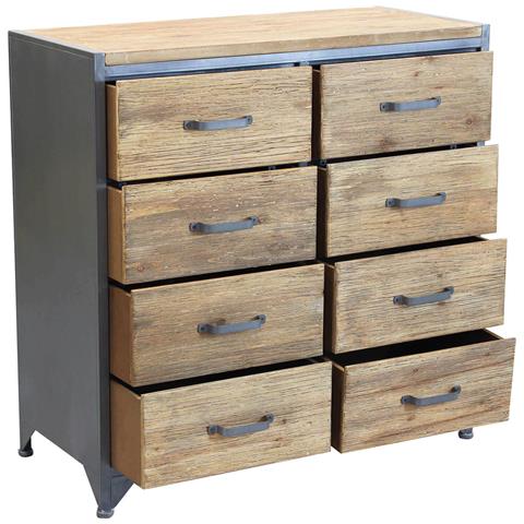 Cassettiera In Legno E Struttura In Metallo Con 8 Cassetti Darmian - Foto 2