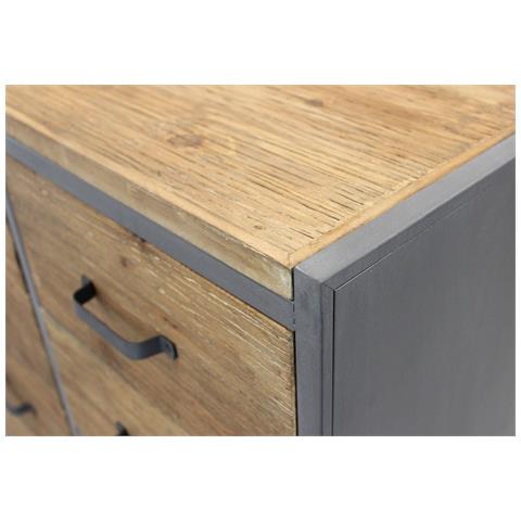 Cassettiera In Legno E Struttura In Metallo Con 8 Cassetti Darmian - Foto 5