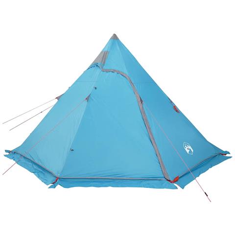 Tenda Da Campeggio Tipi Per 5 Persone Blu Impermeabile - Foto 2