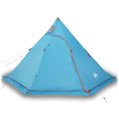 Tenda Da Campeggio Tipi Per 5 Persone Blu Impermeabile - Foto 1