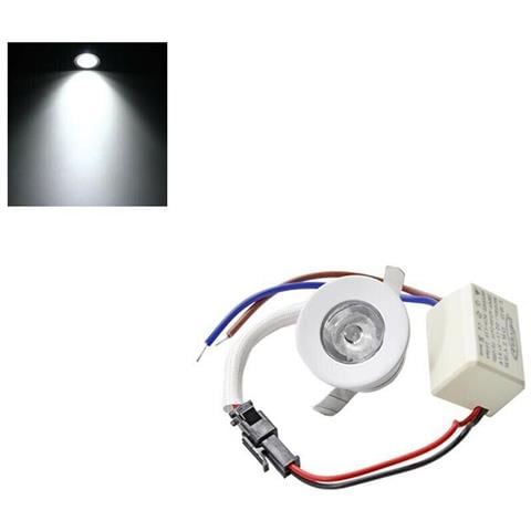 Faretto Led 1 W A Incasso Mini Punto Luce Bianca 6500k Bordo Bianco - Foto 1