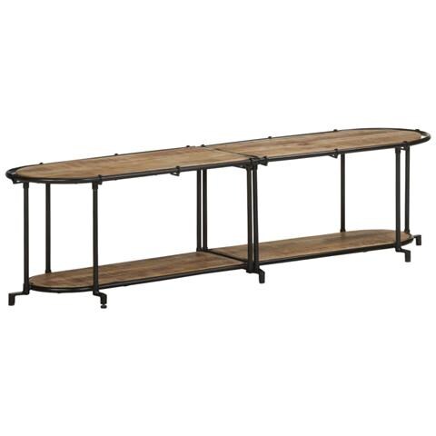 Mobile Porta Tv 160x42x40 Cm In Massello Di Mango Grezzo - Foto 1