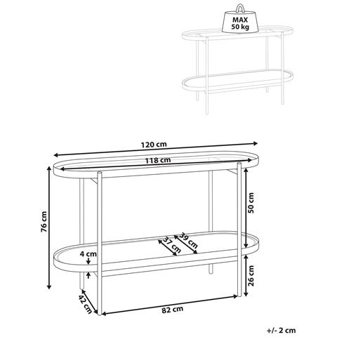 Tavolino Consolle Reno Nero - Foto 5