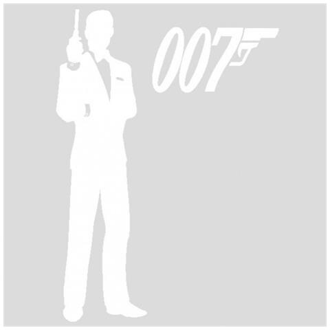 James Bond 007 - Adesivo Prespaziato - Colore Bianco - 10cm - Foto 1