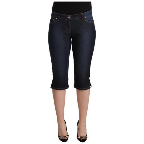 Jeans Capri Denim Slim Vita Bassa Cotone Blu Elasticizzato - It42-m - Foto 1