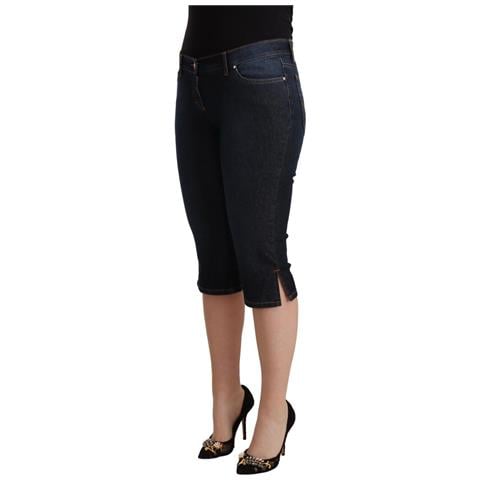 Jeans Capri Denim Slim Vita Bassa Cotone Blu Elasticizzato - It42-m - Foto 2