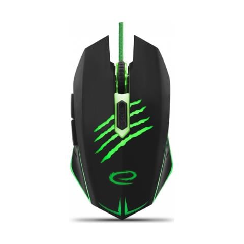 Mouse EGM209G Ottico 6 Tasti 2400 DPI Colore Nero /Verde - Foto 1