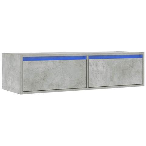 Mobile Porta TV con Luci LED Grigio Cemento 100X35,5x25 cm - Foto 10