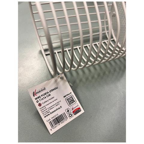 Kasaviva - Wire Porta Utensili Metallo 11x16 Cm - Foto 3