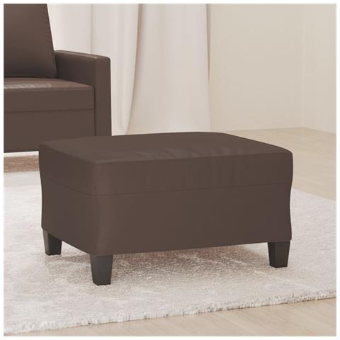 Poggiapiedi Marrone 70x55x41 Cm In Similpelle - Foto 1