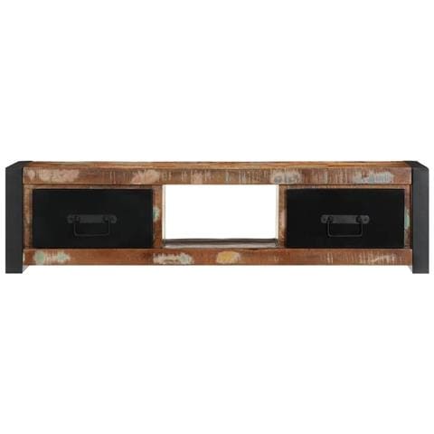 Mobile Porta Tv 100x30x25 Cm In Legno Massello Di Recupero - Foto 3