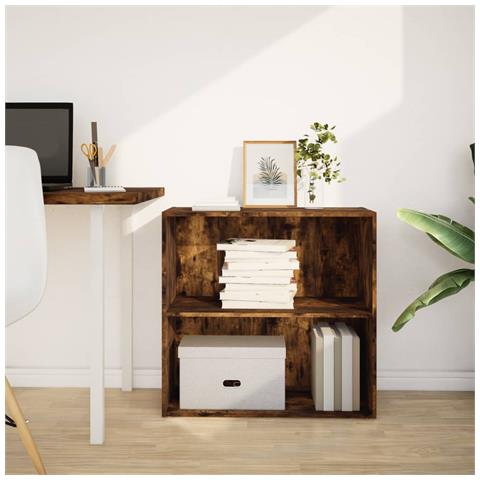 Libreria Rovere Fumo 80x30x77 Cm In Legno Multistrato - Foto 3