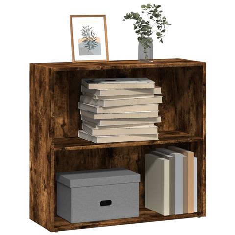 Libreria Rovere Fumo 80x30x77 Cm In Legno Multistrato - Foto 1
