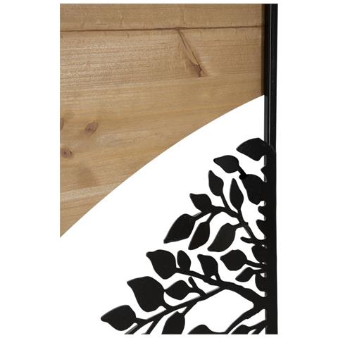 Decorazione In Metallo E Legno Albero 11 - Marrone - Metallo - 105x2x70 Cm - Foto 2