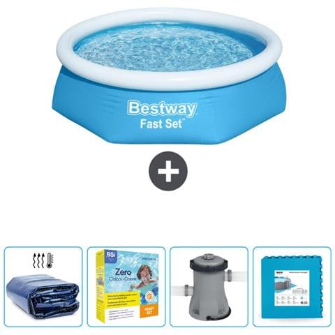 Piscina Fuori Terra - In Giro - 244x61 Cm - Blu - Include Accessori Coordinati Cb7 - Foto 1