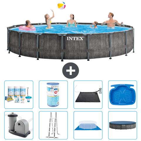 Piscina Fuori Terra - In Giro - 549x122 Cm - Grigio - Include Accessori Coordinati A2669 - Foto 1