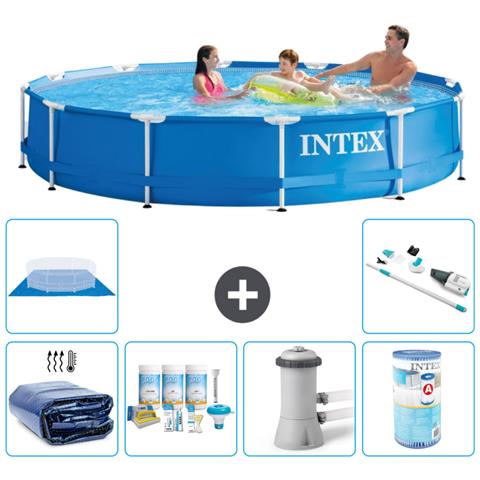 Piscina Fuori Terra - In Giro - 366x76 Cm - Blu - Include Accessori Coordinati A1601 - Foto 1