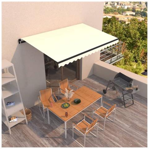 Lusso Casadino -  Tenda Da Sole Retrattile Manuale 400x350 Cm Crema - Foto 7