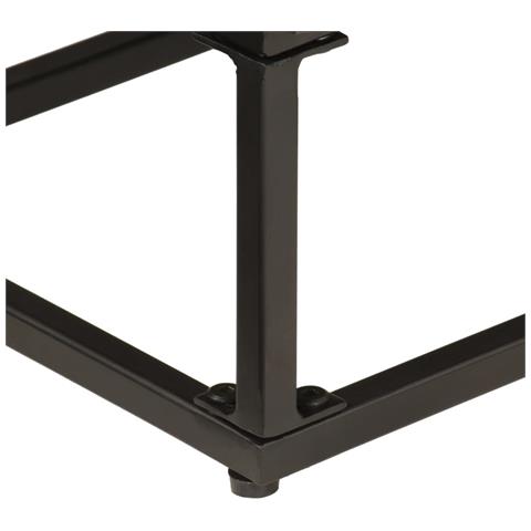 Lusso Casadino -  Credenza Nera 55x30x76 Cm In Legno Massello Di Mango E Ferro - Foto 8