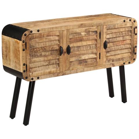 Credenza In Legno Massello Di Mango 120x30x76 Cm - Foto 1