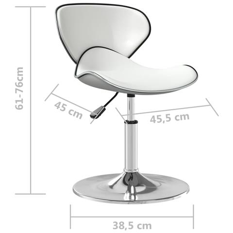 Lusso Casadino -  Sedia Da Pranzo Bianca In Similpelle - Foto 8