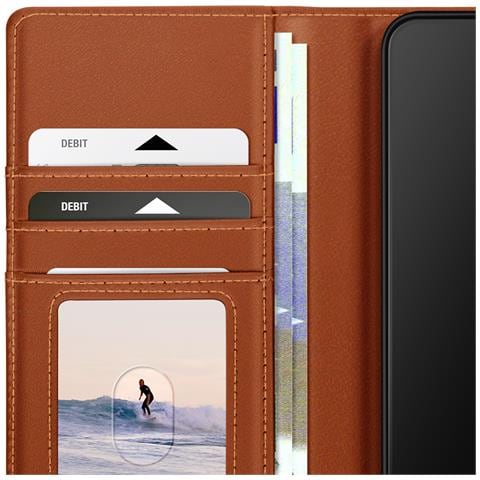 Custodia Per Samsung Galaxy A16 Con Cover Rimovibile, Marrone - Foto 5