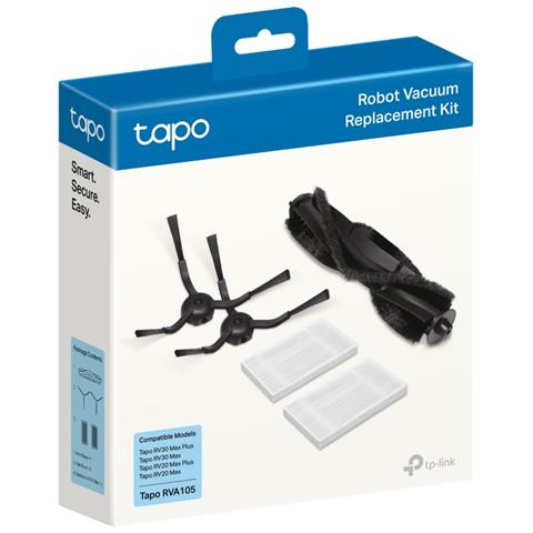 Tapo RVA105 Kit di Sostituzione Spazzole e Filtri Aspirapolvere Serie RV20/30 - Foto 1